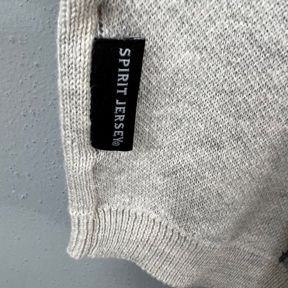Spirit Jersey Saint Sinner Knit Sweater size XS Oversized Unisex Beige NWT - Picture 5 of 7